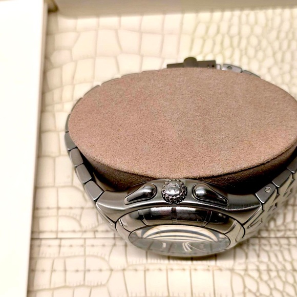 Rare "Blue Face" EBEL E-Type Men's Chronograph Model 9137C51/6316 Skeleton Back - Picture 13 of 16